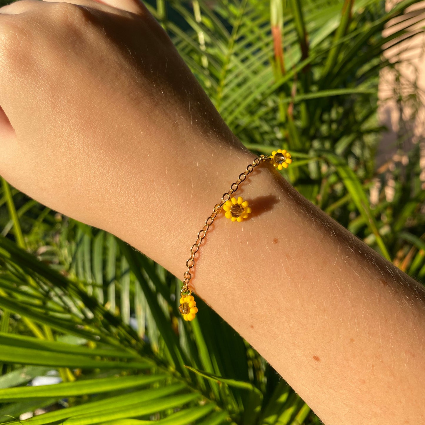 Pulsera Blooming de girasoles (5 flores)