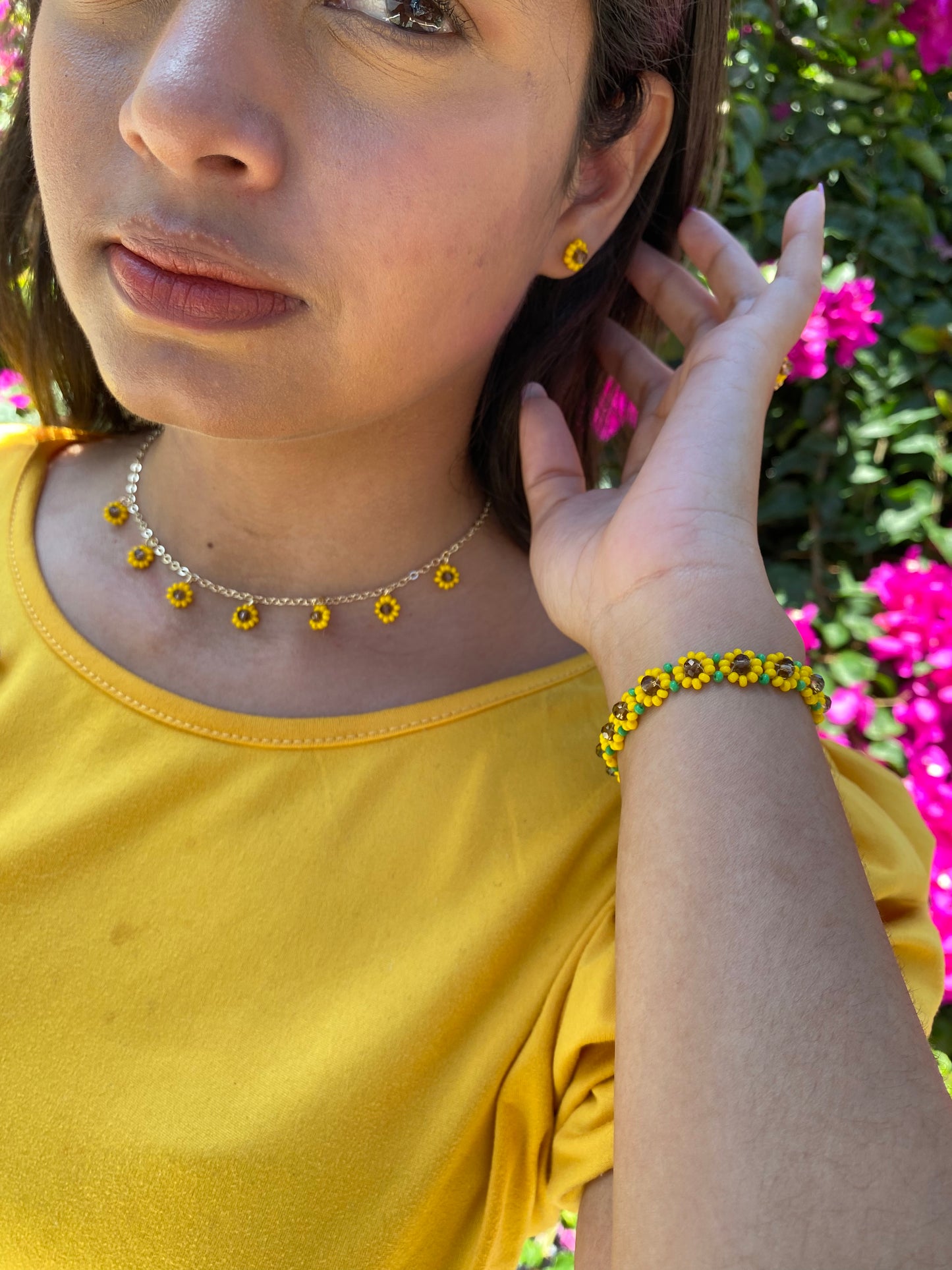 Blooming Sunflowers Necklace