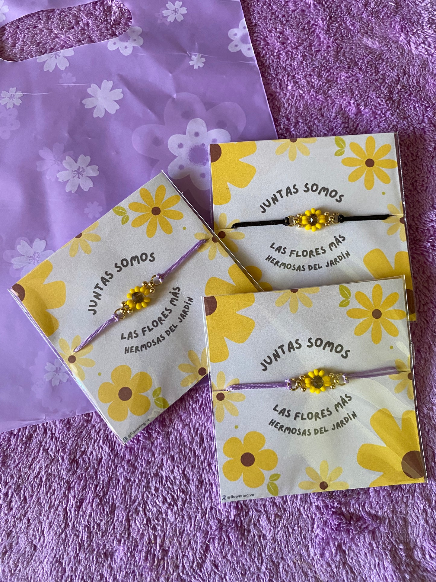 Sunflower thread bracelet