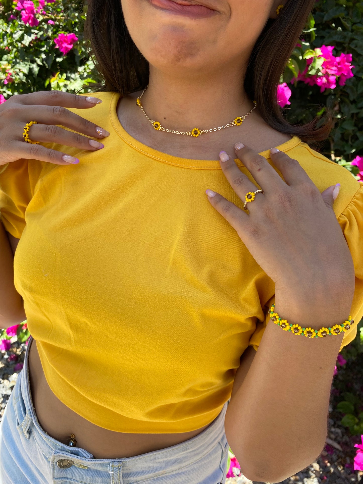 Collar Fiore de girasoles