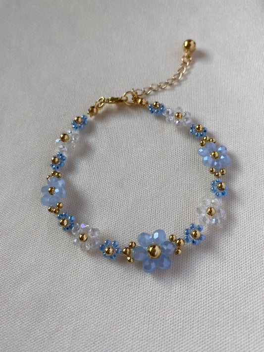 Frozen Flowers blue bracelet