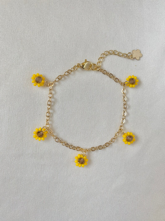 Blooming Sunflower Bracelet (5 flowers)