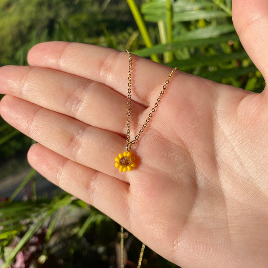 Sunflower Pendant Necklace