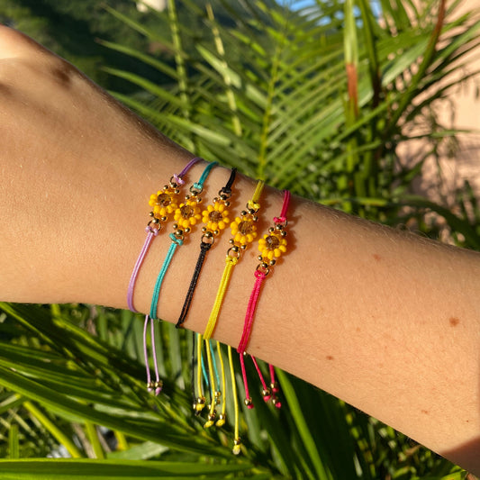 Sunflower thread bracelet
