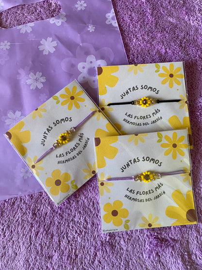 Sunflower thread bracelet