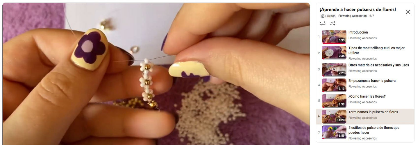 Online Course - Learn to Make Flower Bracelets!