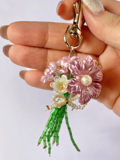 Pearl Flowers Keychain
