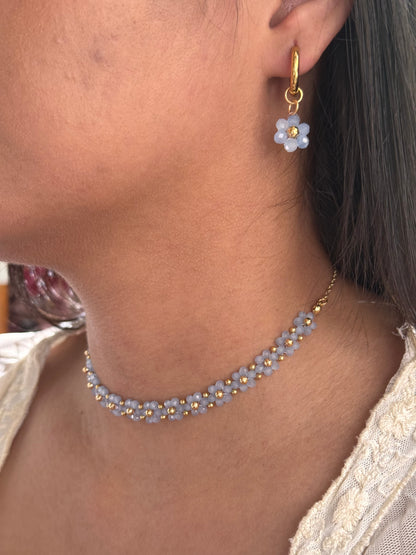 Argollas de flor de cristal