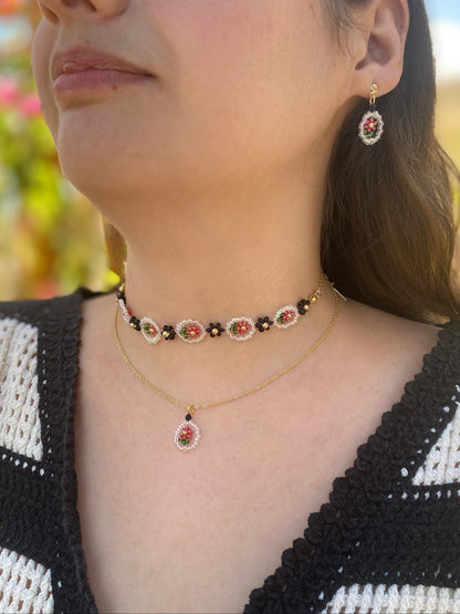Choker Vintage Flowers