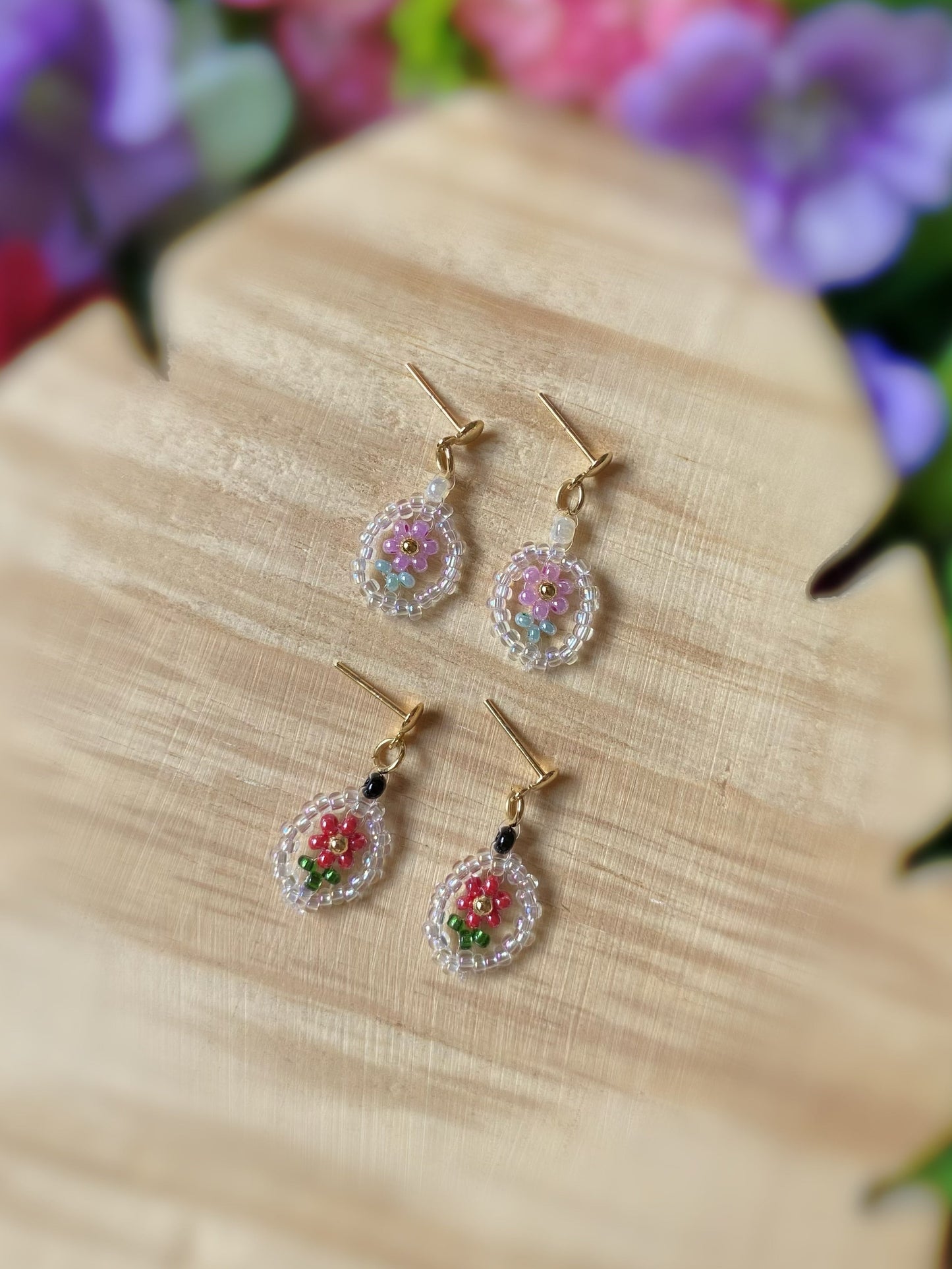 Aretes Vintage Flowers