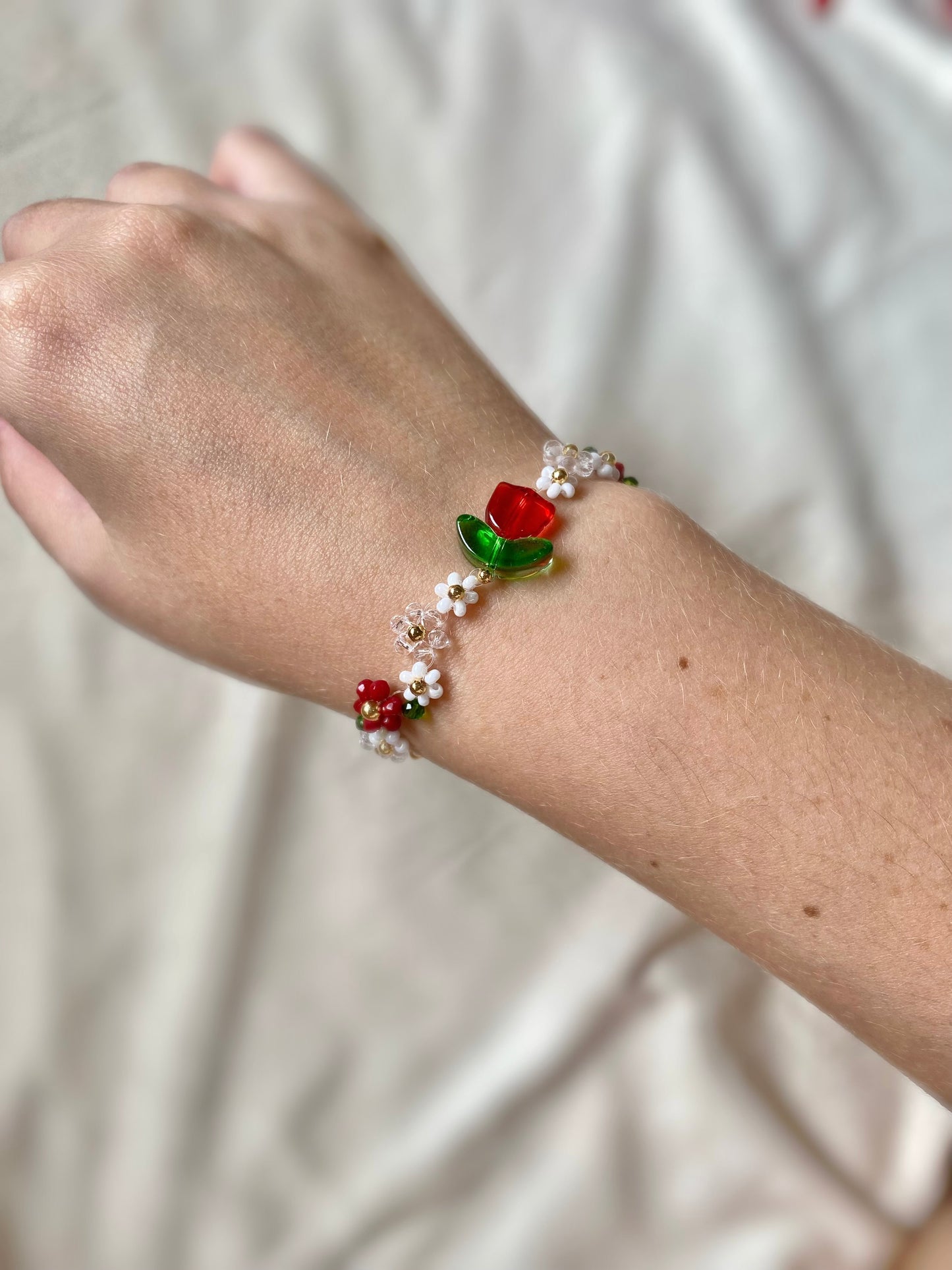 Pulsera de Tulipán rojo
