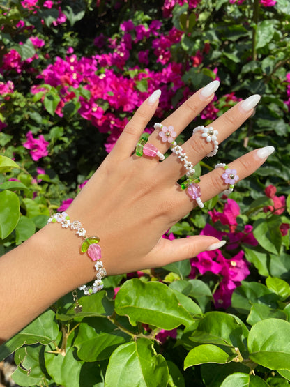 Anillos flor grande juego tulipán