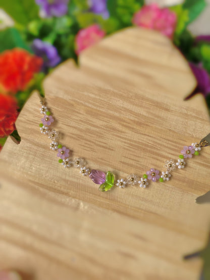 Choker de tulipán lila