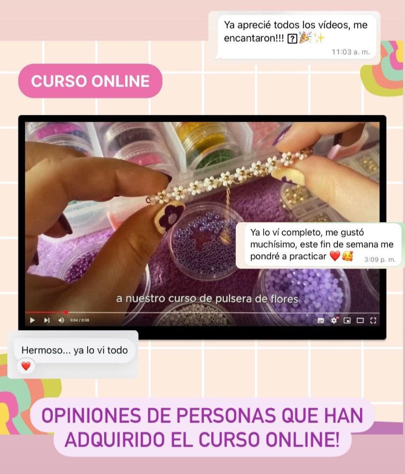 Curso Online - ¡Aprende a hacer pulseras de flores!